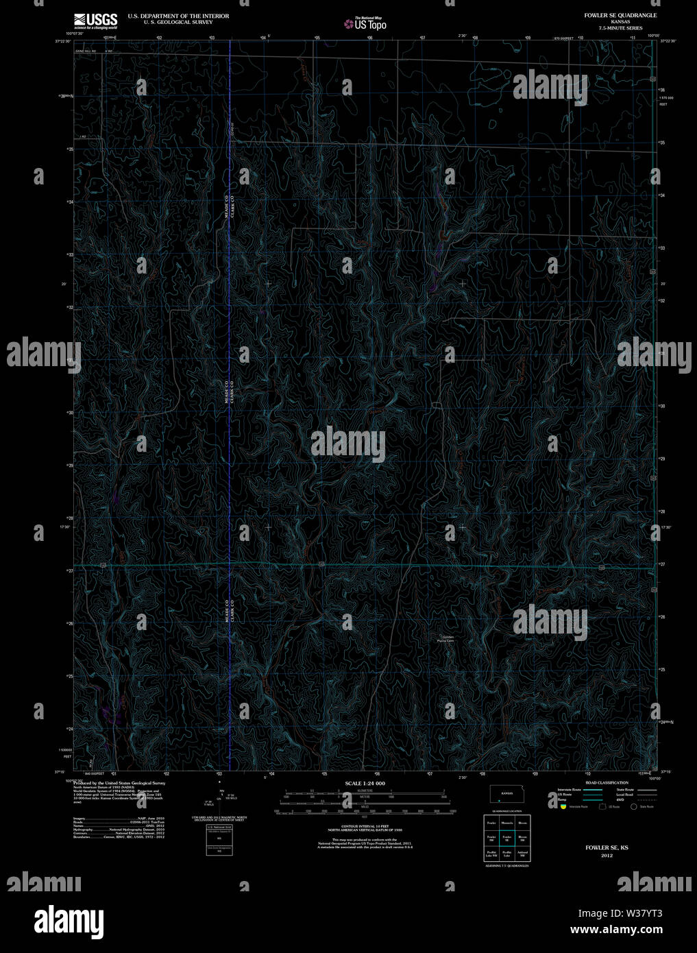Map of fowler kansas hires stock photography and images Alamy