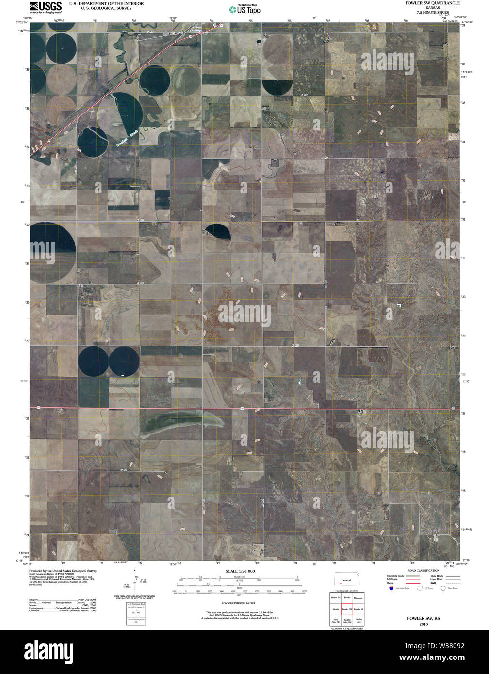 Map of fowler kansas hires stock photography and images Alamy
