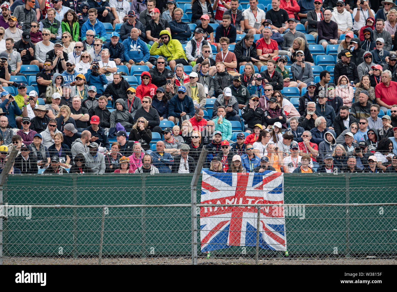 TOWCESTER, UNITED KINGDOM. 13th Jul, 2019. The fans during Formula 1 Rolex British Grand Prix 2019 at Silverstone Circuit on Saturday, July 13, 2019 in TOWCESTER, ENGLAND. Credit: Taka G Wu/Alamy Live News Stock Photo