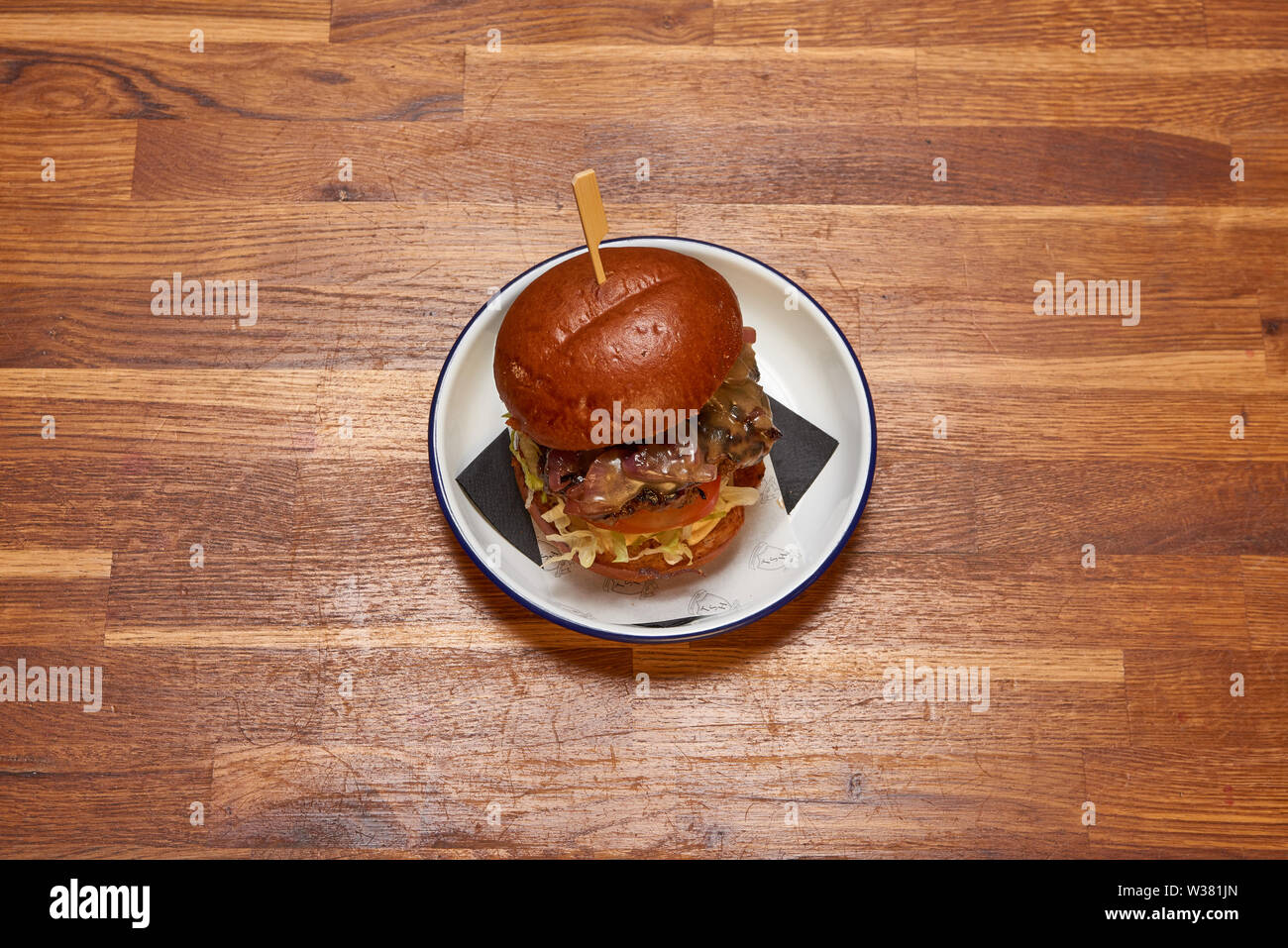 Bacon Beef Burger Stock Photo Alamy