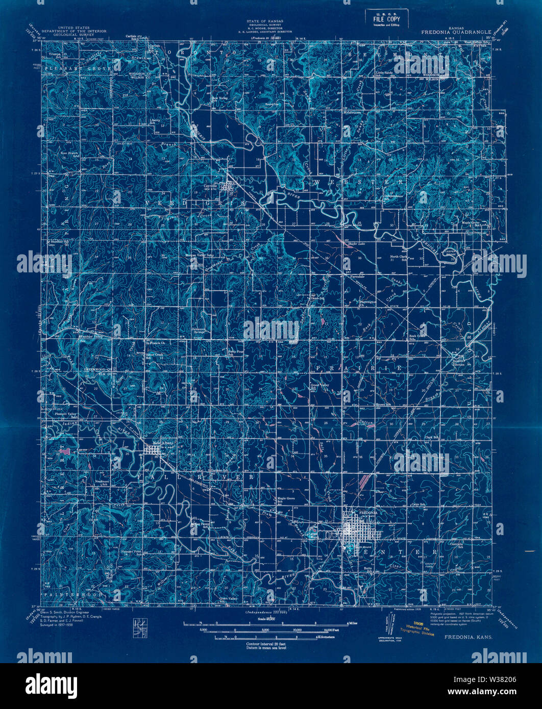 Map of fredonia kansas hires stock photography and images Alamy