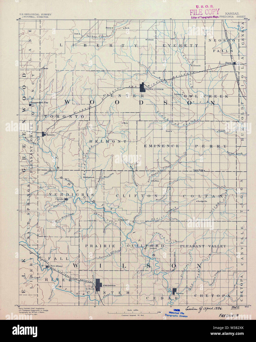 Map of fredonia kansas hires stock photography and images Alamy