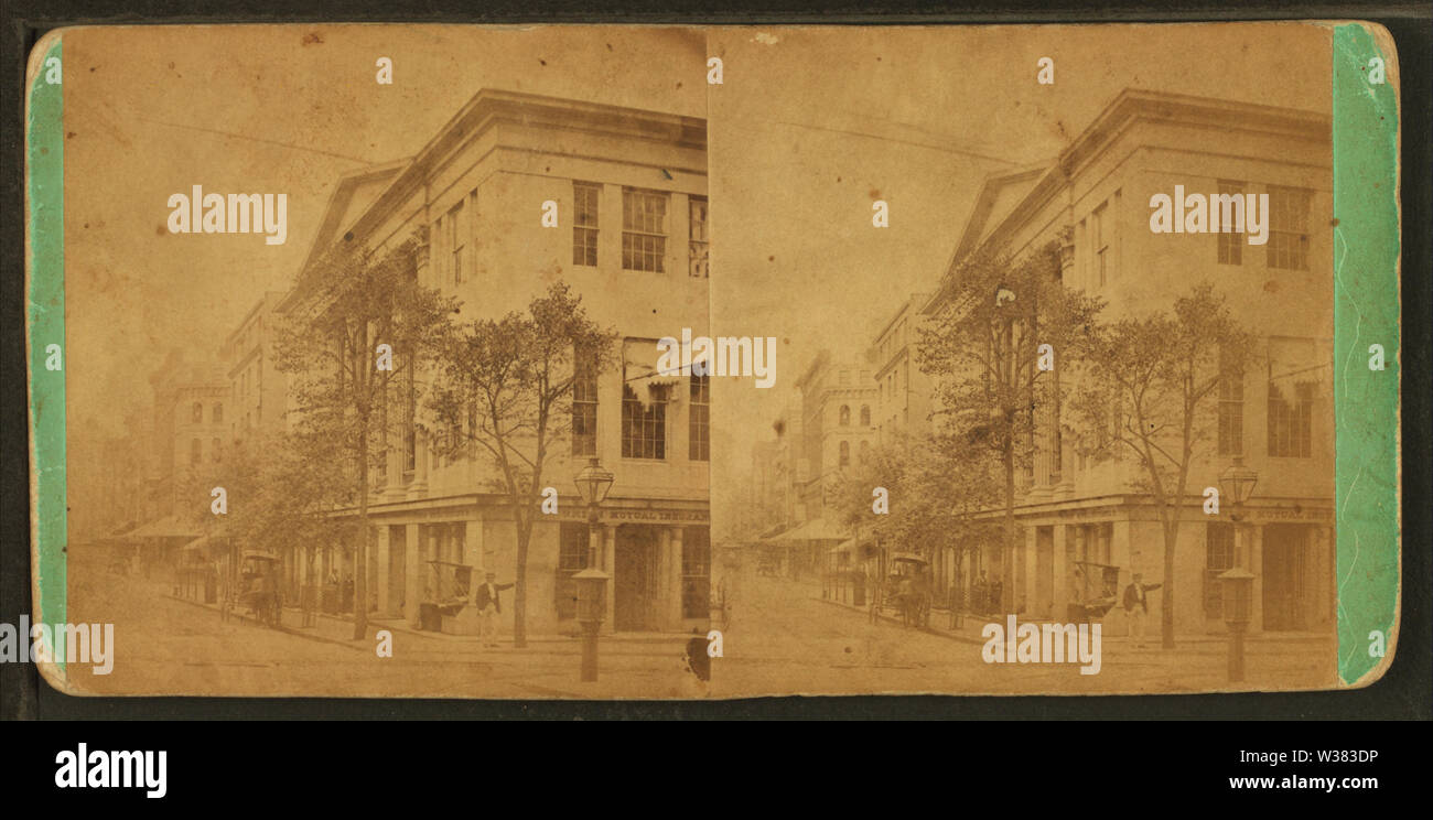 Union Mutual Insurance (company building), Third St, Philadelphia, Pa, from Robert N Dennis collection of stereoscopic views Stock Photo