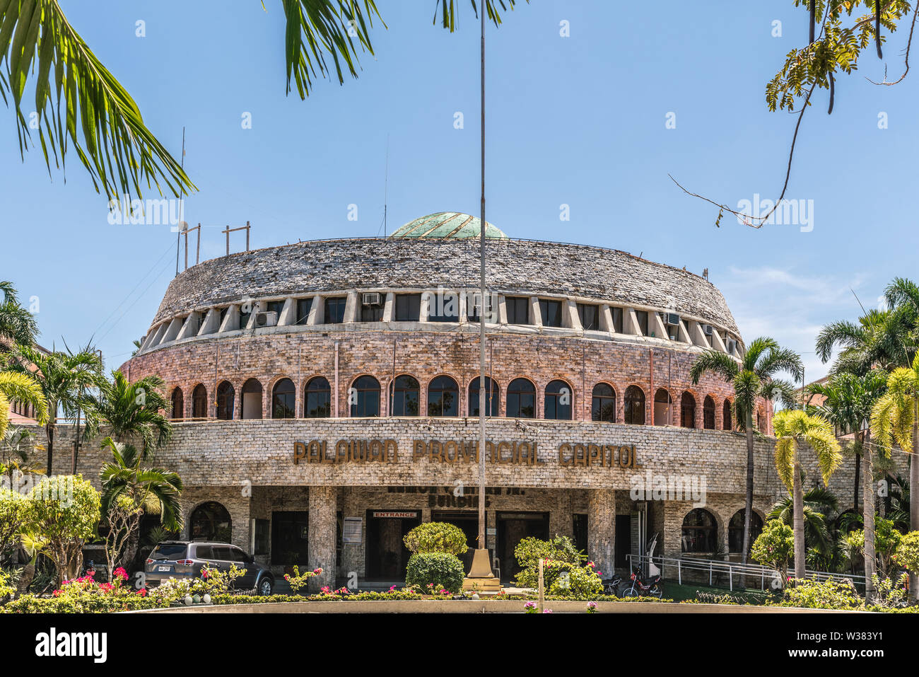 Puerto Princesa, Palawan, Philippines - March 3, 2019: Beige stone ...