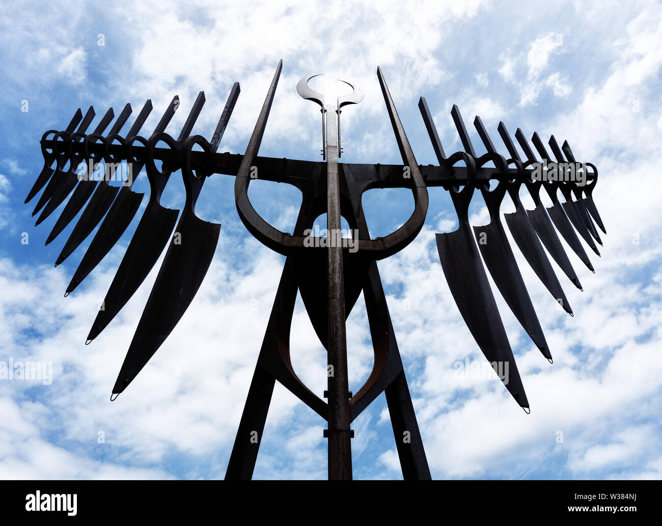 Canada Ontario Barrie at June 2019 the dragon skulpture at the lake Simcoe, a Skycatcher Stock Photo