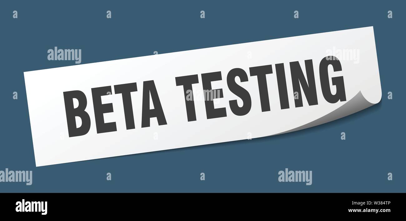 beta testing sticker. beta testing square isolated sign. beta testing Stock Vector