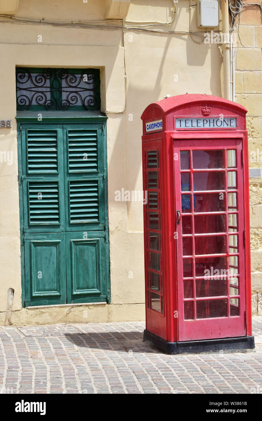 Red telephone box, Marsaxlokk, Malta, Europe Stock Photo Alamy