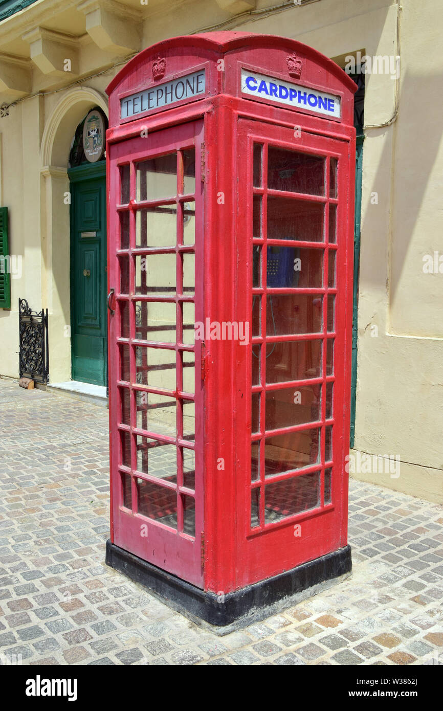 Red telephone box, Marsaxlokk, Malta, Europe Stock Photo Alamy
