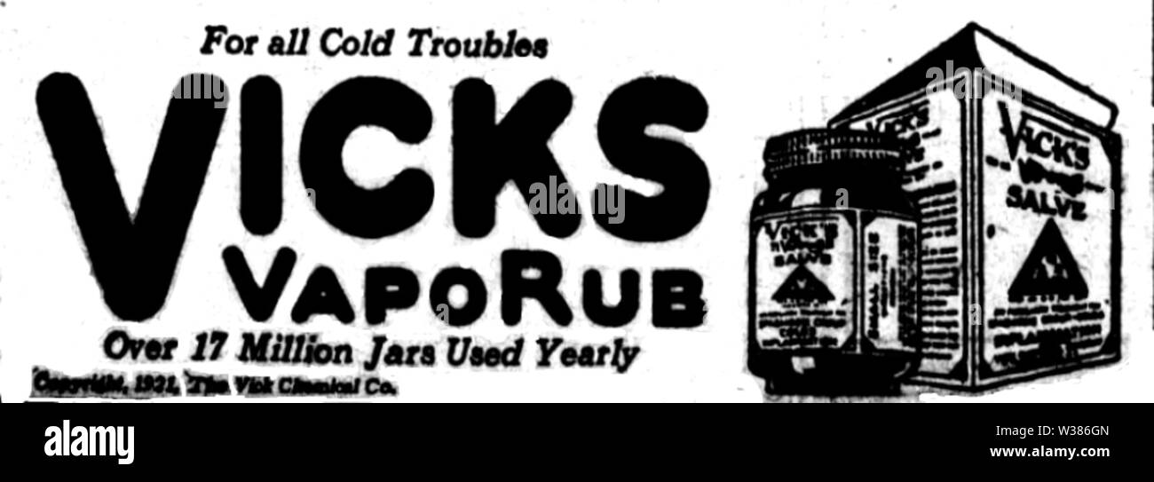 Vicks vaporub for all colds Stock Photo