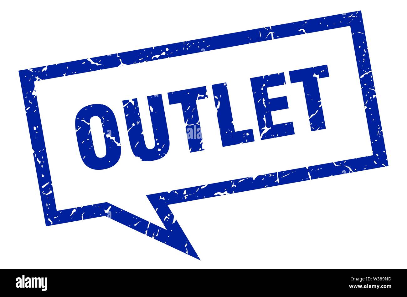 outlet sign. outlet square speech bubble. outlet Stock Vector Image ...