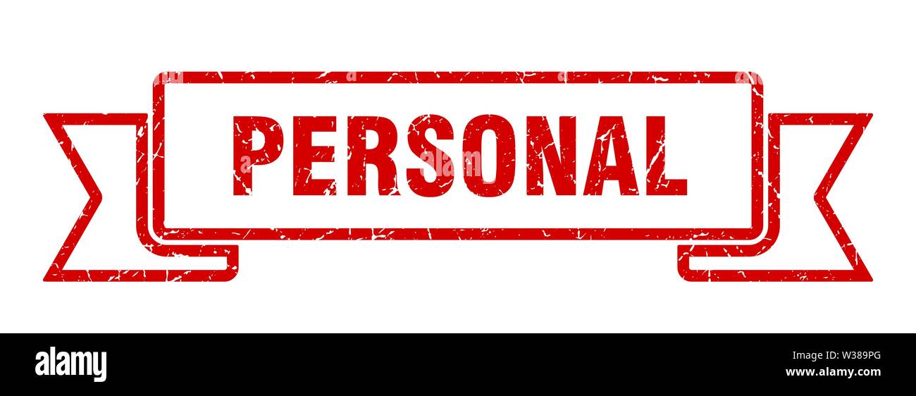 personal grunge ribbon. personal sign. personal banner Stock Vector ...