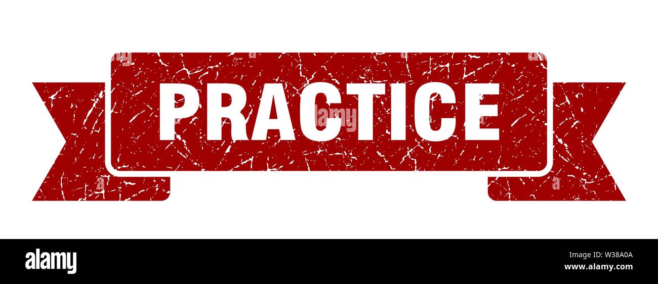 practice grunge ribbon. practice sign. practice banner Stock Vector ...