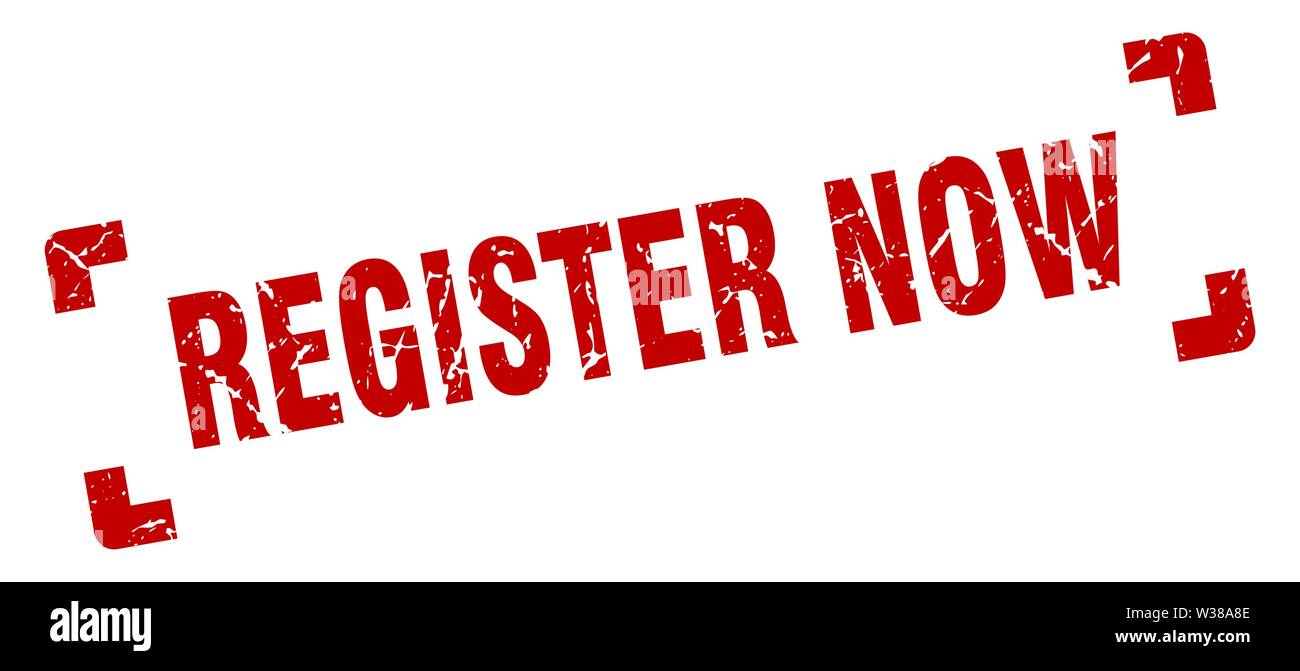 register now stamp. register now square grunge sign. register now Stock ...