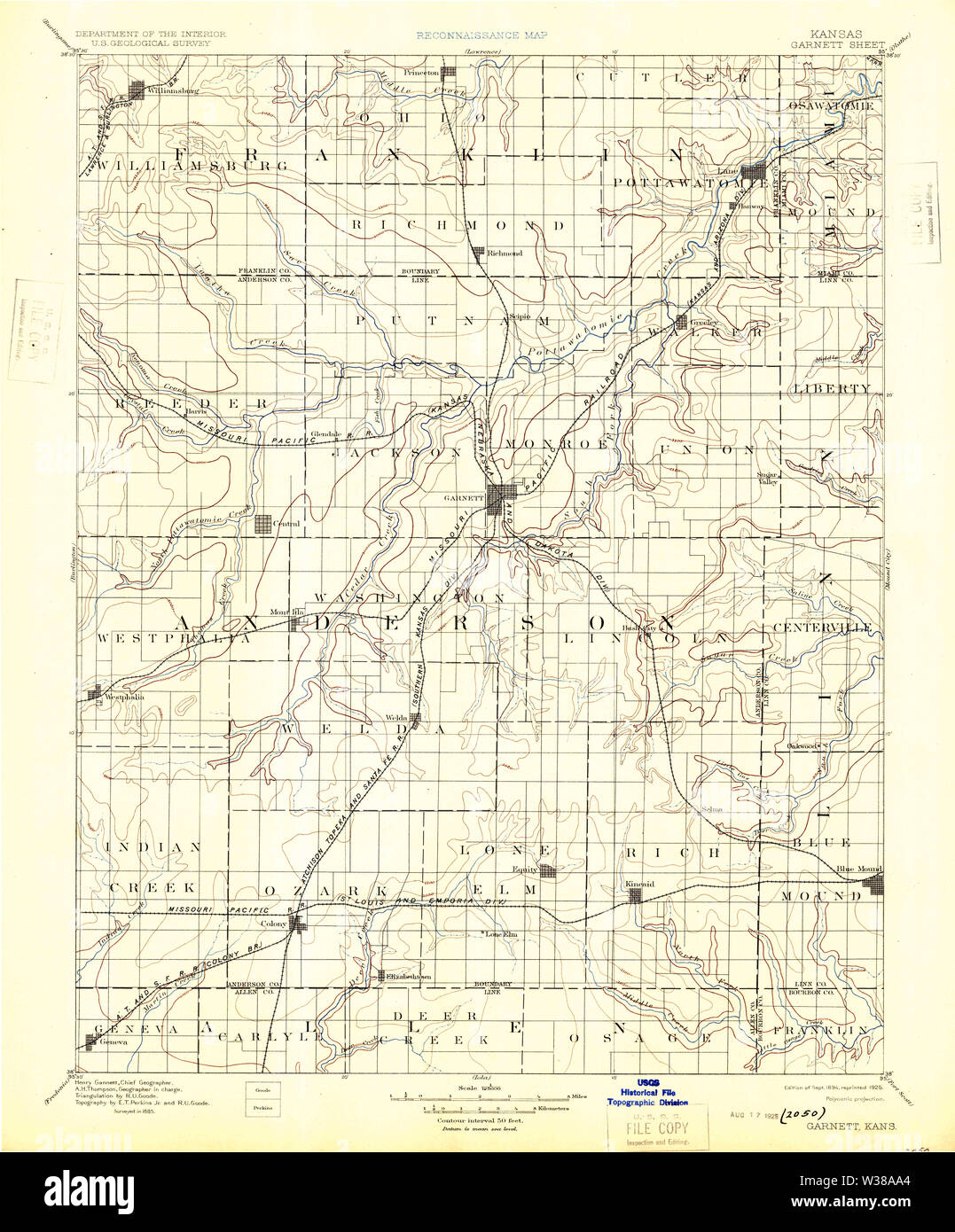 kansas map hires stock photography and images Alamy