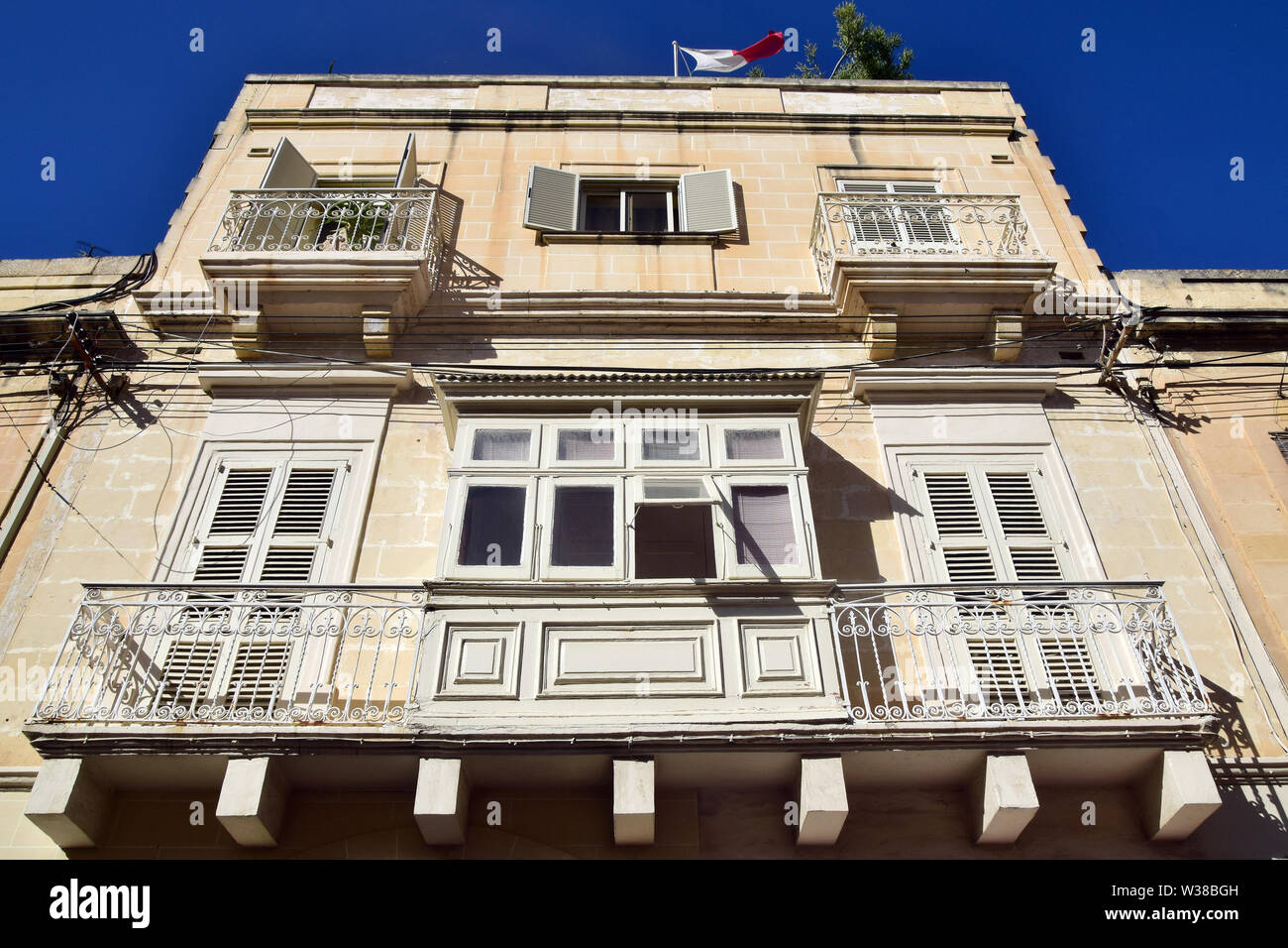 Traditional Maltese house, Sliema, Malta, Europe Stock Photo Alamy