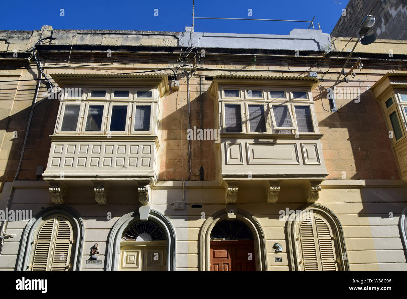 Traditional Maltese house, Sliema, Malta, Europe Stock Photo Alamy