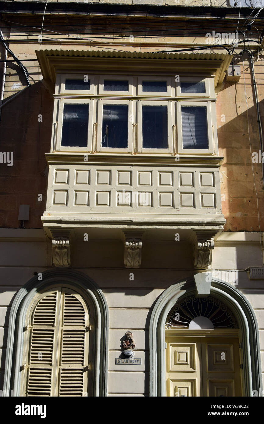 Traditional Maltese house, Sliema, Malta, Europe Stock Photo Alamy