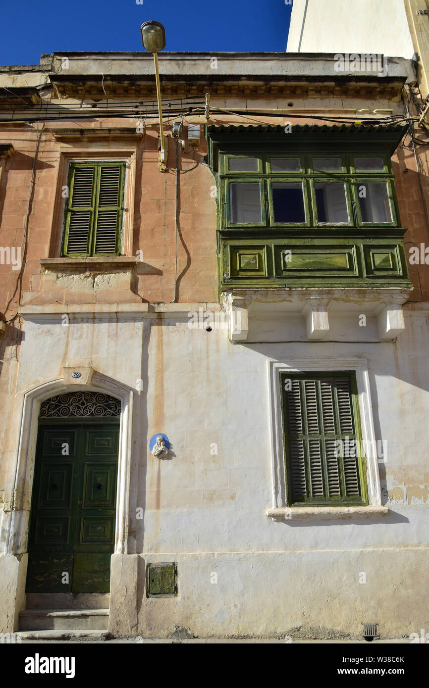 Traditional Maltese house, Sliema, Malta, Europe Stock Photo Alamy