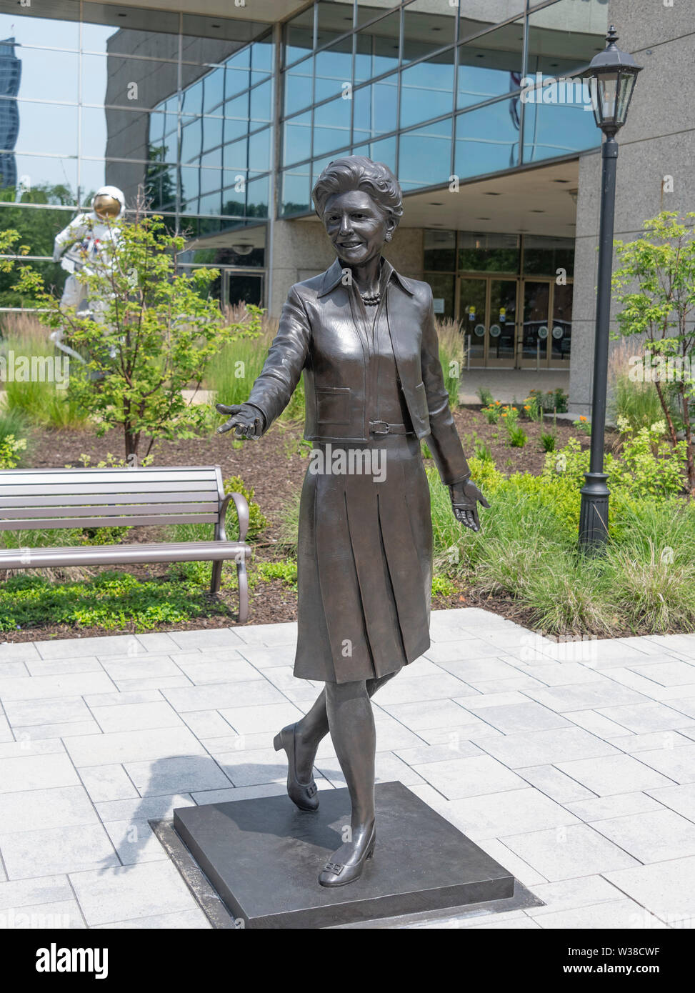 Statue of former first lady Betty Ford in front of the Gerald R. Ford