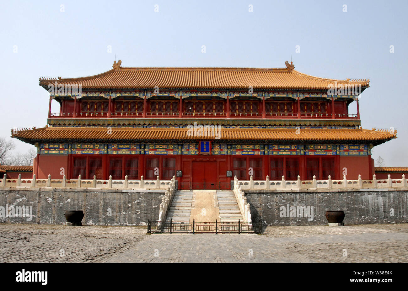 Forbidden City, Beijing, China. Hong Yi Ge: Pavilion of Spreading Righteousness. The Forbidden City has traditional Chinese architecture. UNESCO. Stock Photo