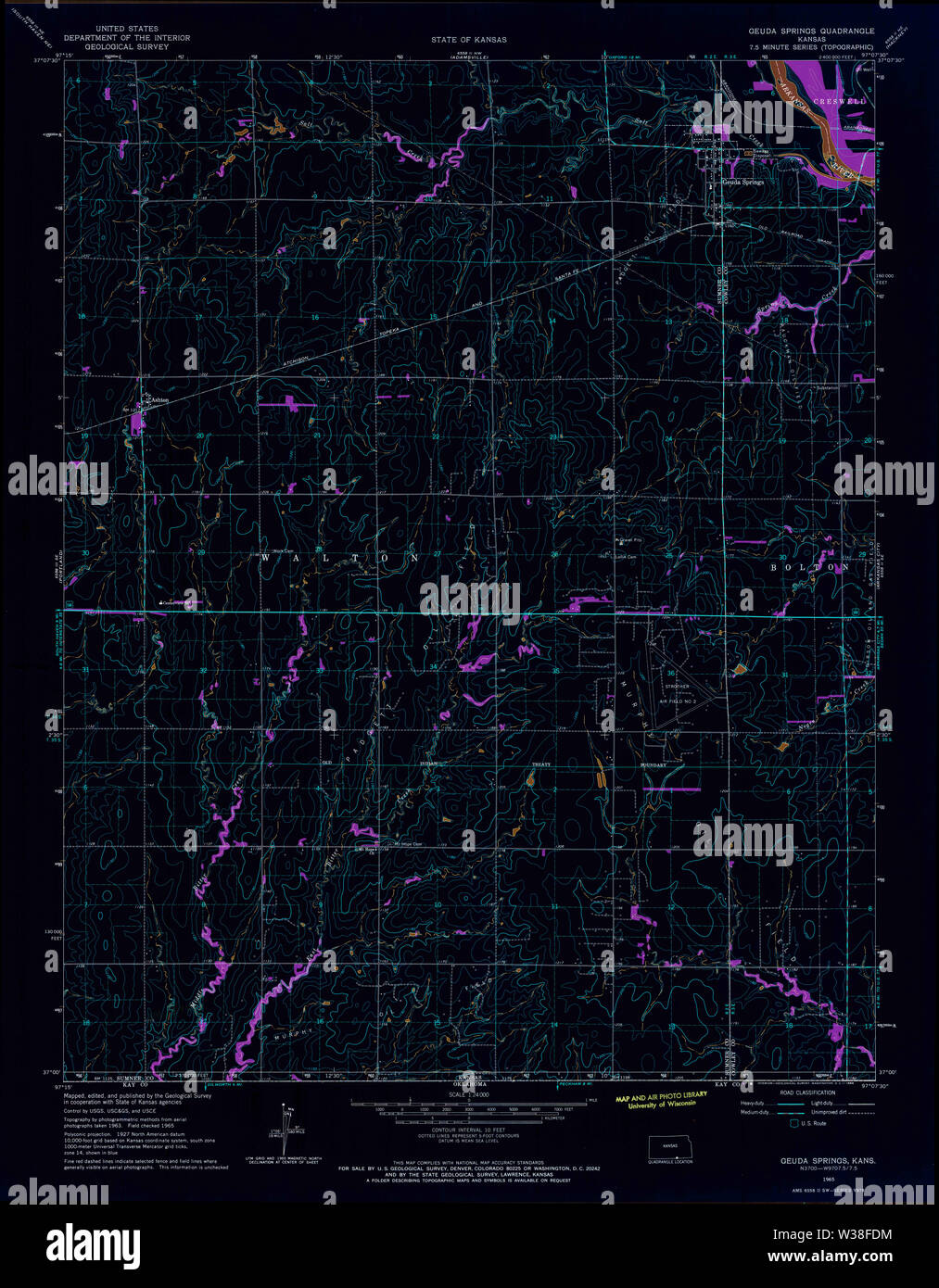 Springs kansas map hires stock photography and images Alamy
