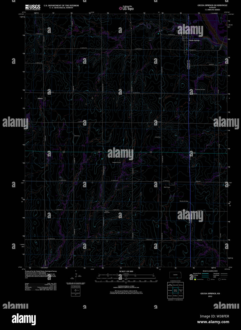 Springs kansas map hires stock photography and images Alamy