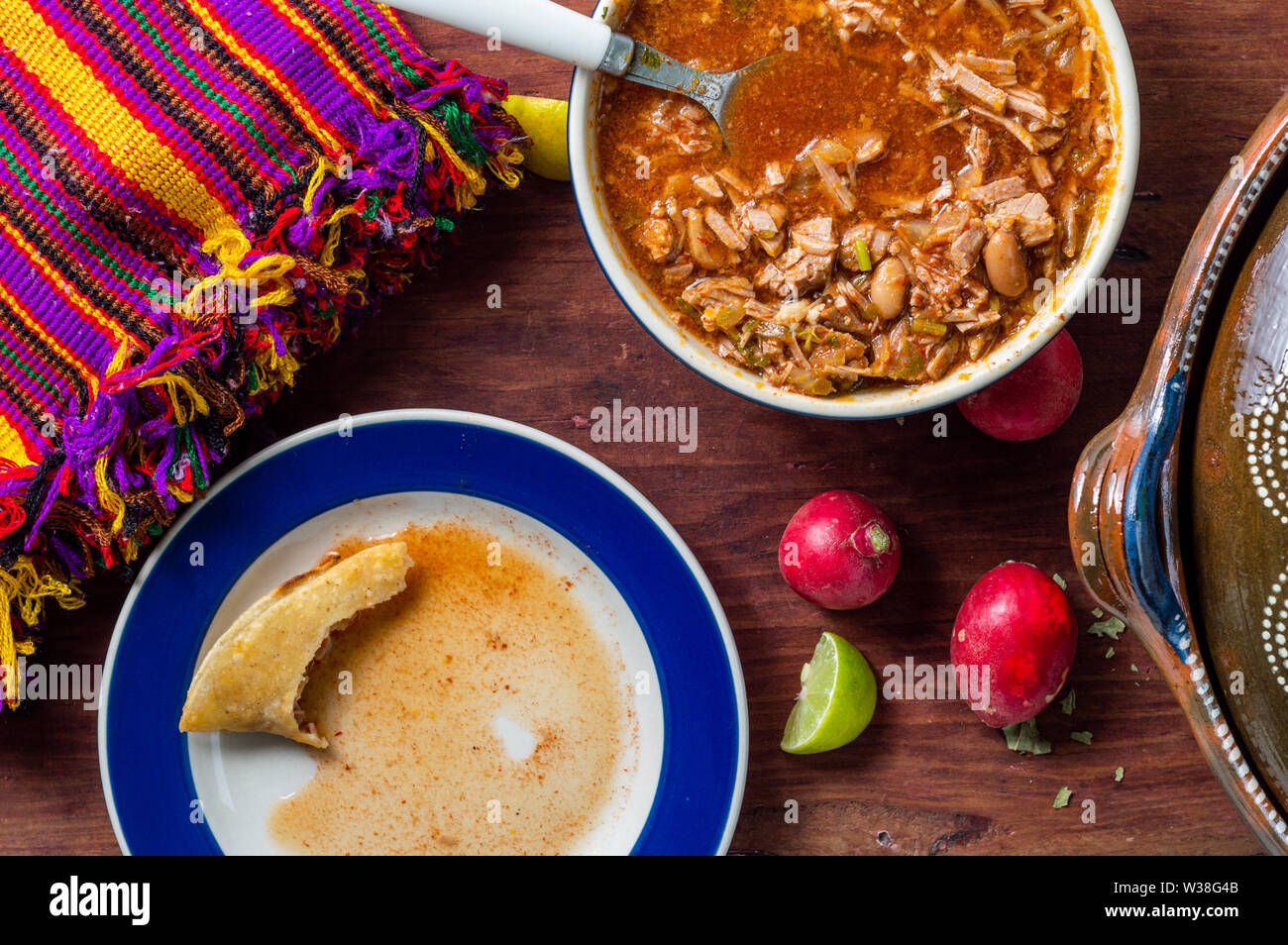 Authentic Mexican birria stew, a traditional food from the state of