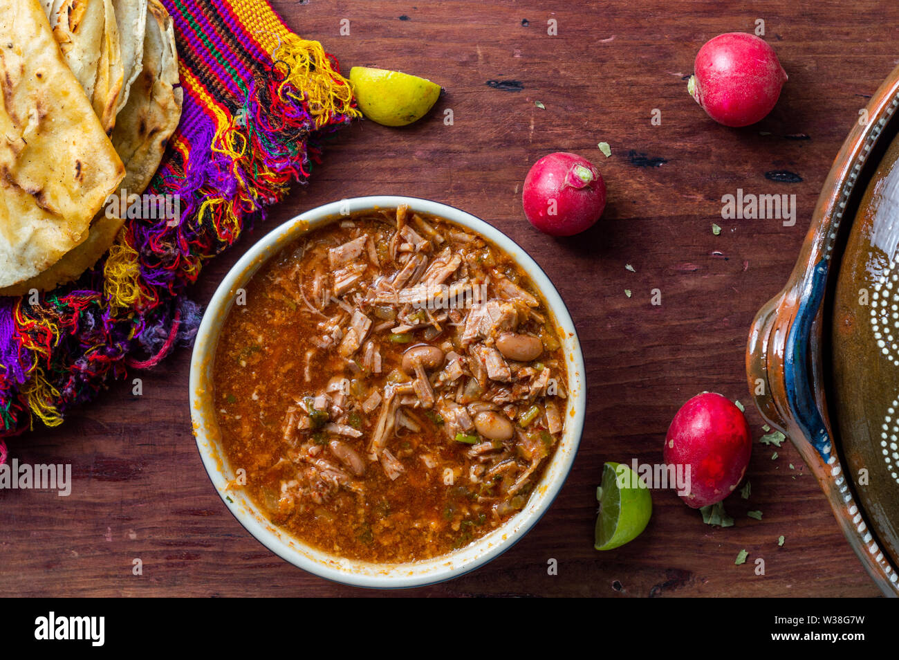 Authentic Mexican birria stew, a traditional food from the state of