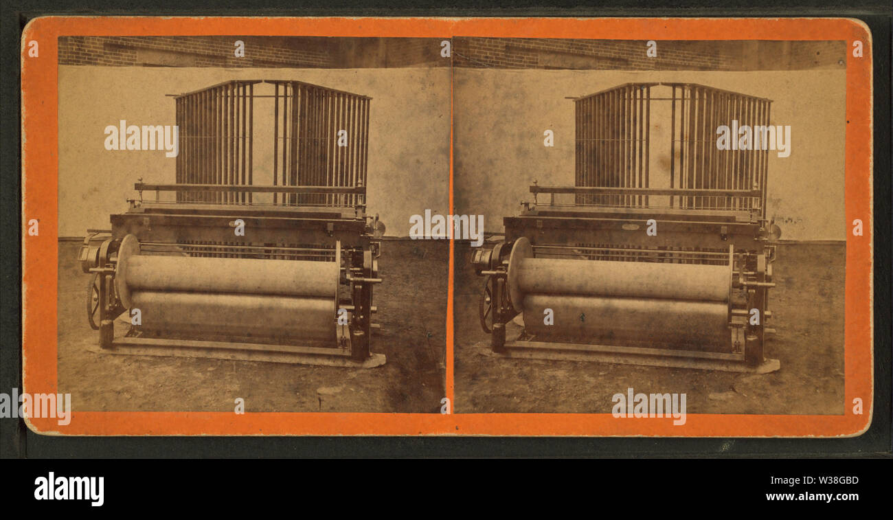 View of textile mill equipment, by Androscoggin Photo Co Stock Photo