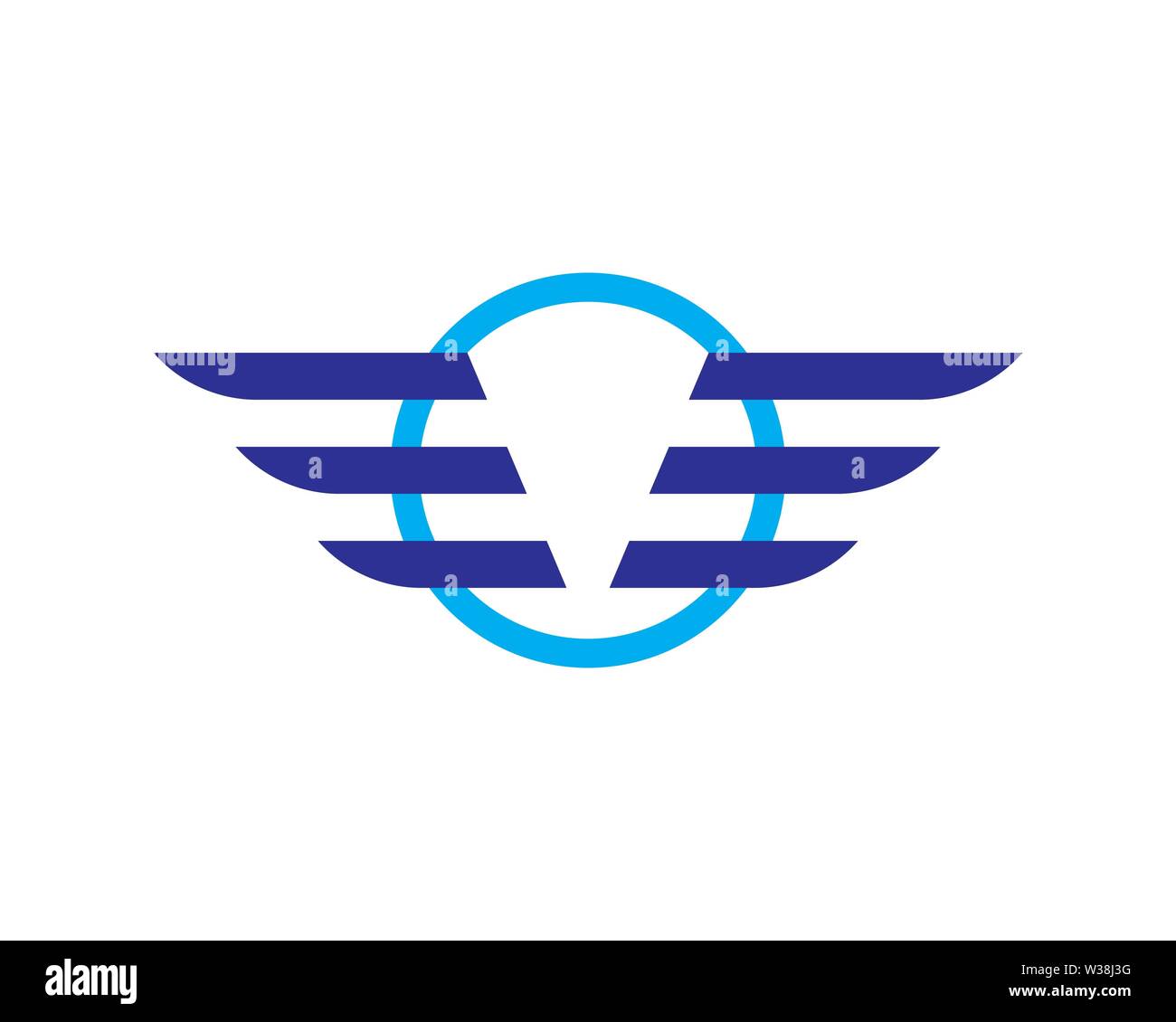 Falcon Wing Logo Template vector icon Stock Photo - Alamy