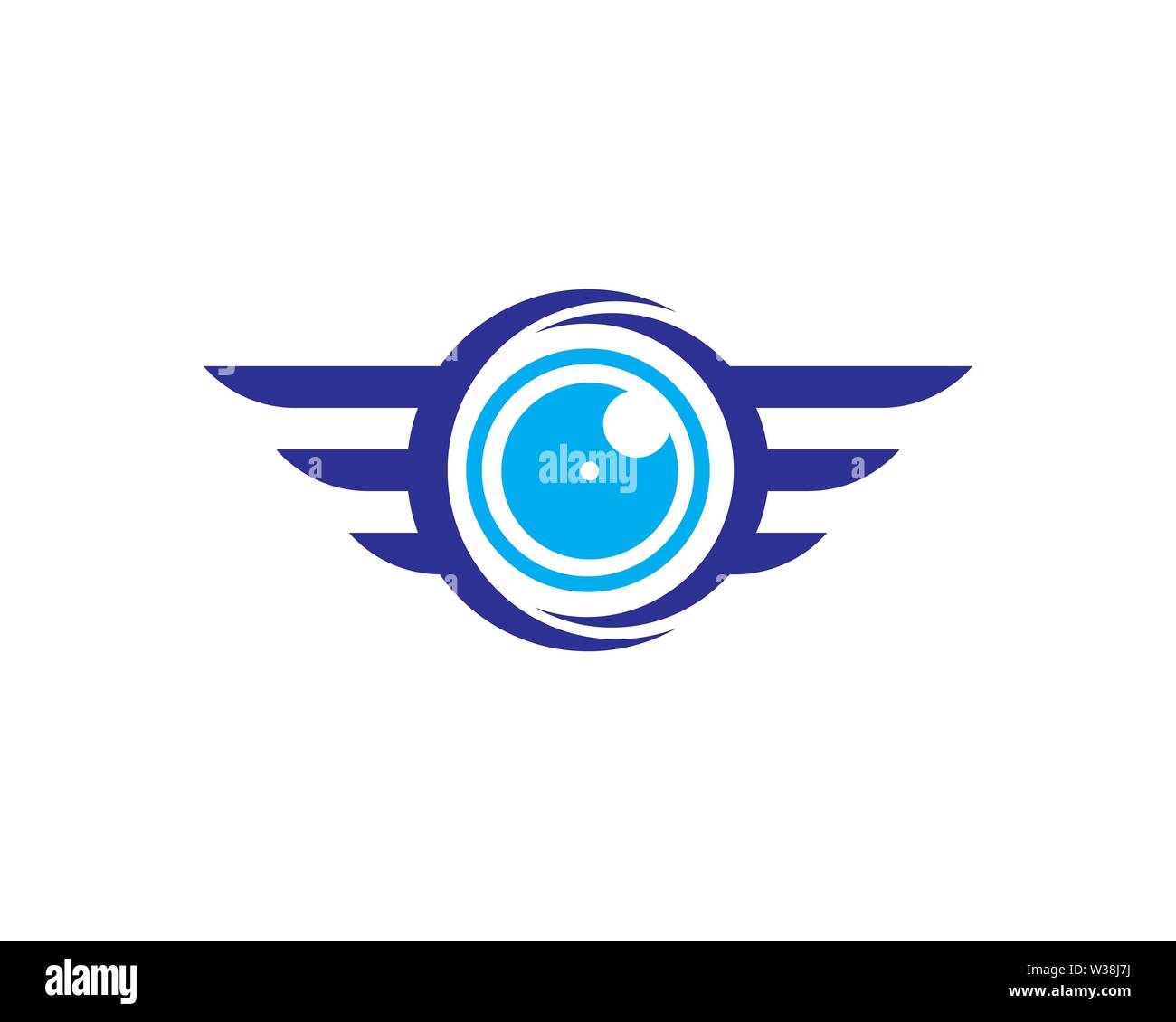 Vector drone logo set isolated on background for shop, drone service logo, flying club label, badge and design element Stock Photo