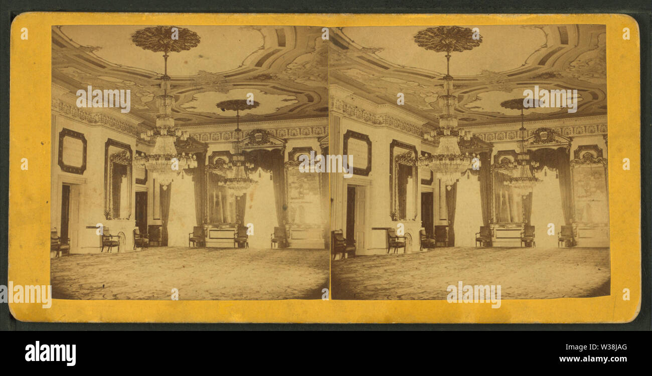 Views of the interior of the President's House (Great East Room), by Bell & Bro (Washington, DC) 3 Stock Photo