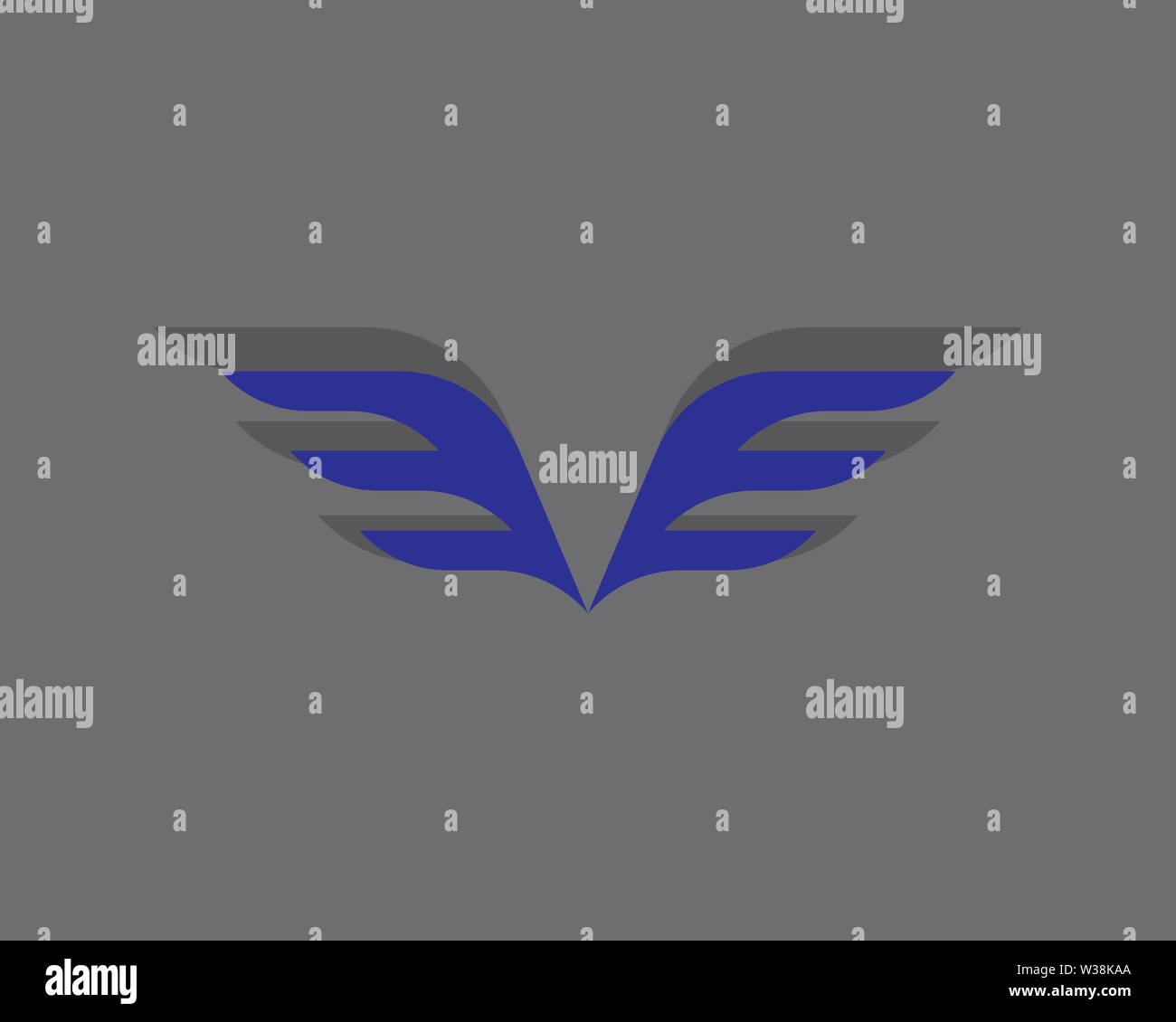 Falcon Wing Logo Template vector icon Stock Photo - Alamy