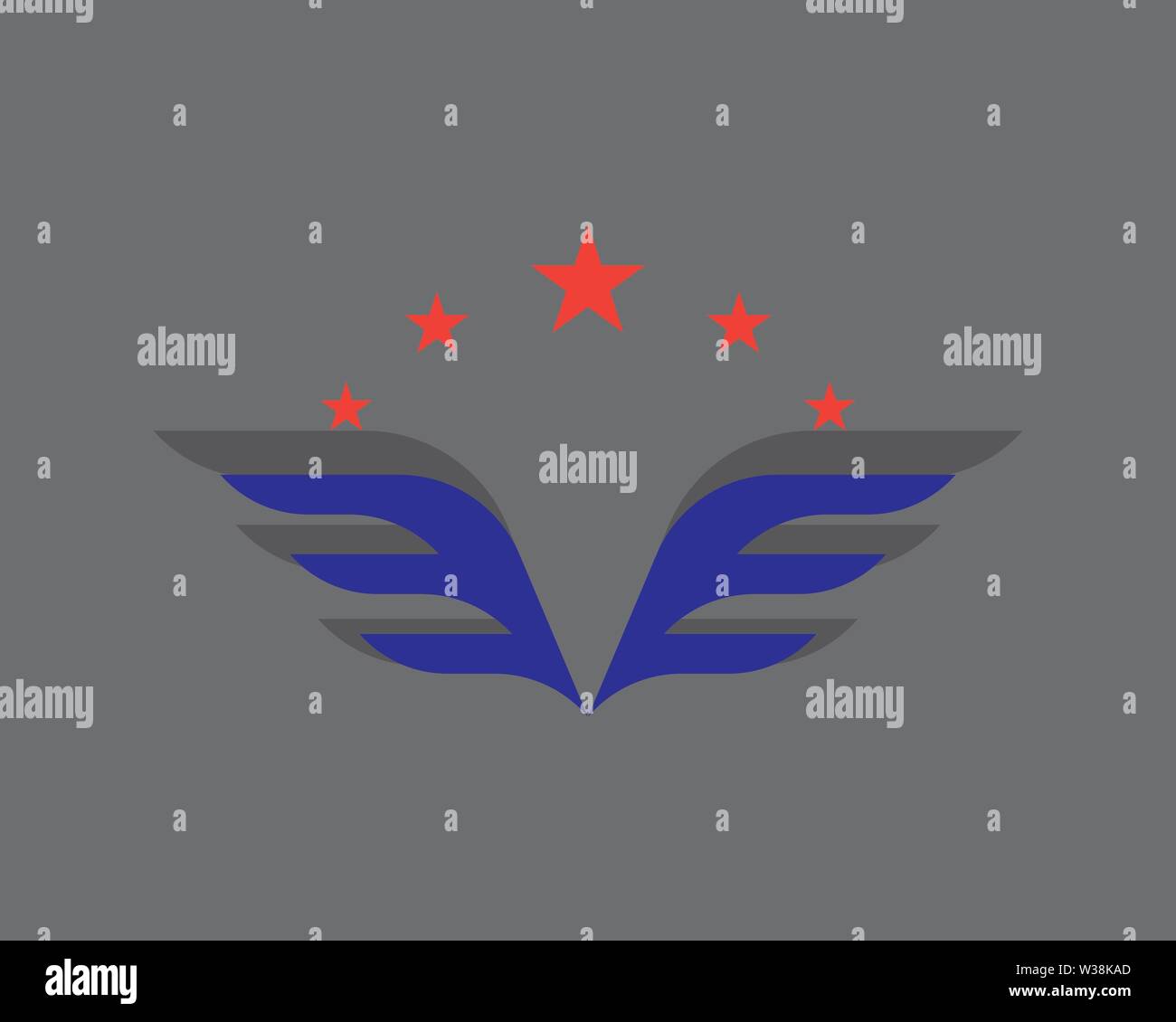 Falcon Wing Logo Template vector icon Stock Photo - Alamy