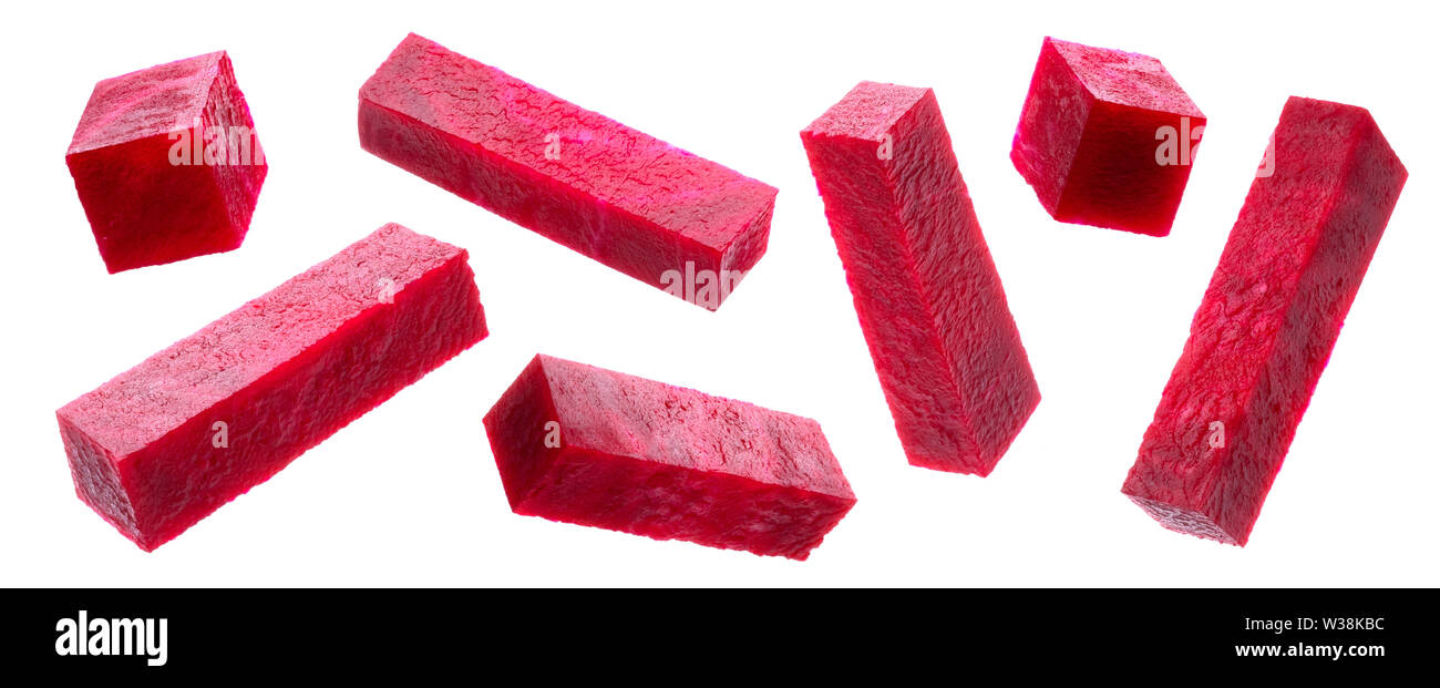 Sliced beetroot isolated on white background, collection Stock Photo
