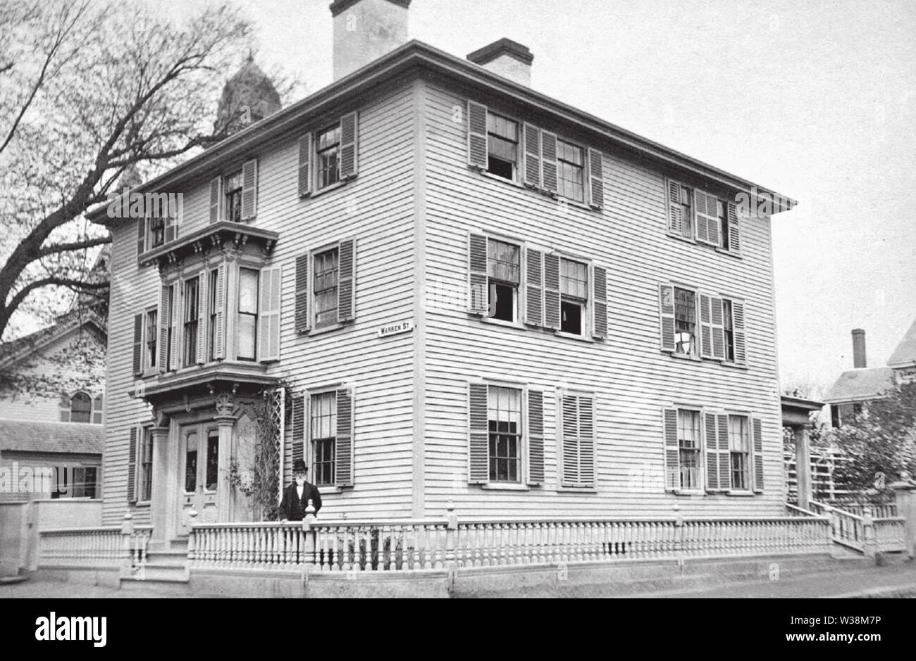 Warren Street in Gloucester Massachusetts USA circa1880s Stock Photo