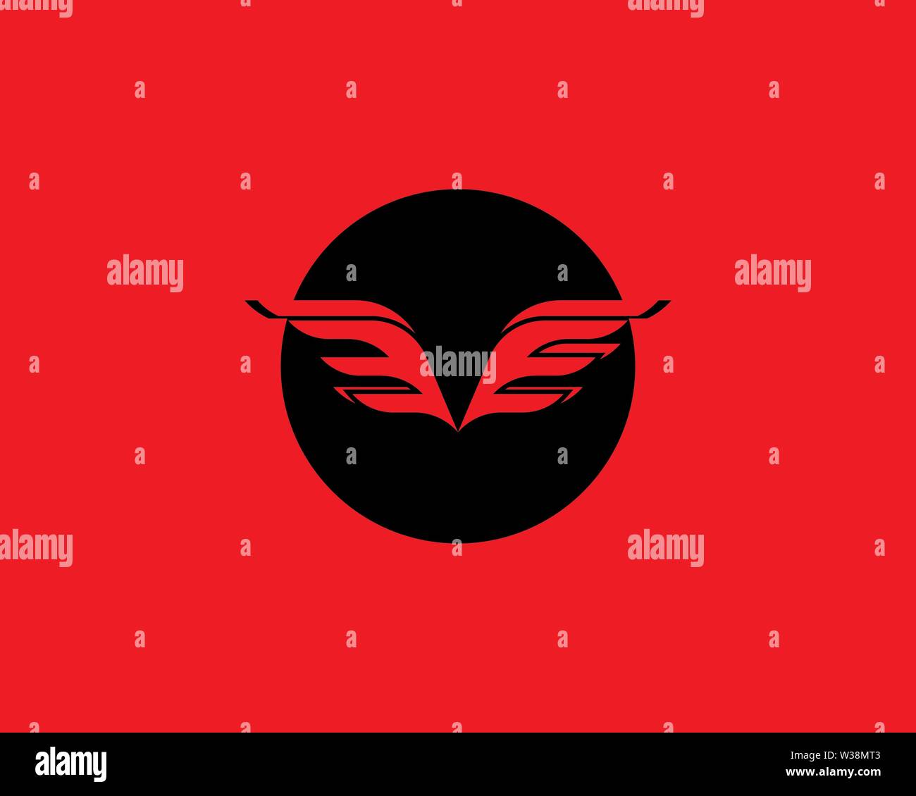 Falcon Wing Logo Template vector icon Stock Photo - Alamy