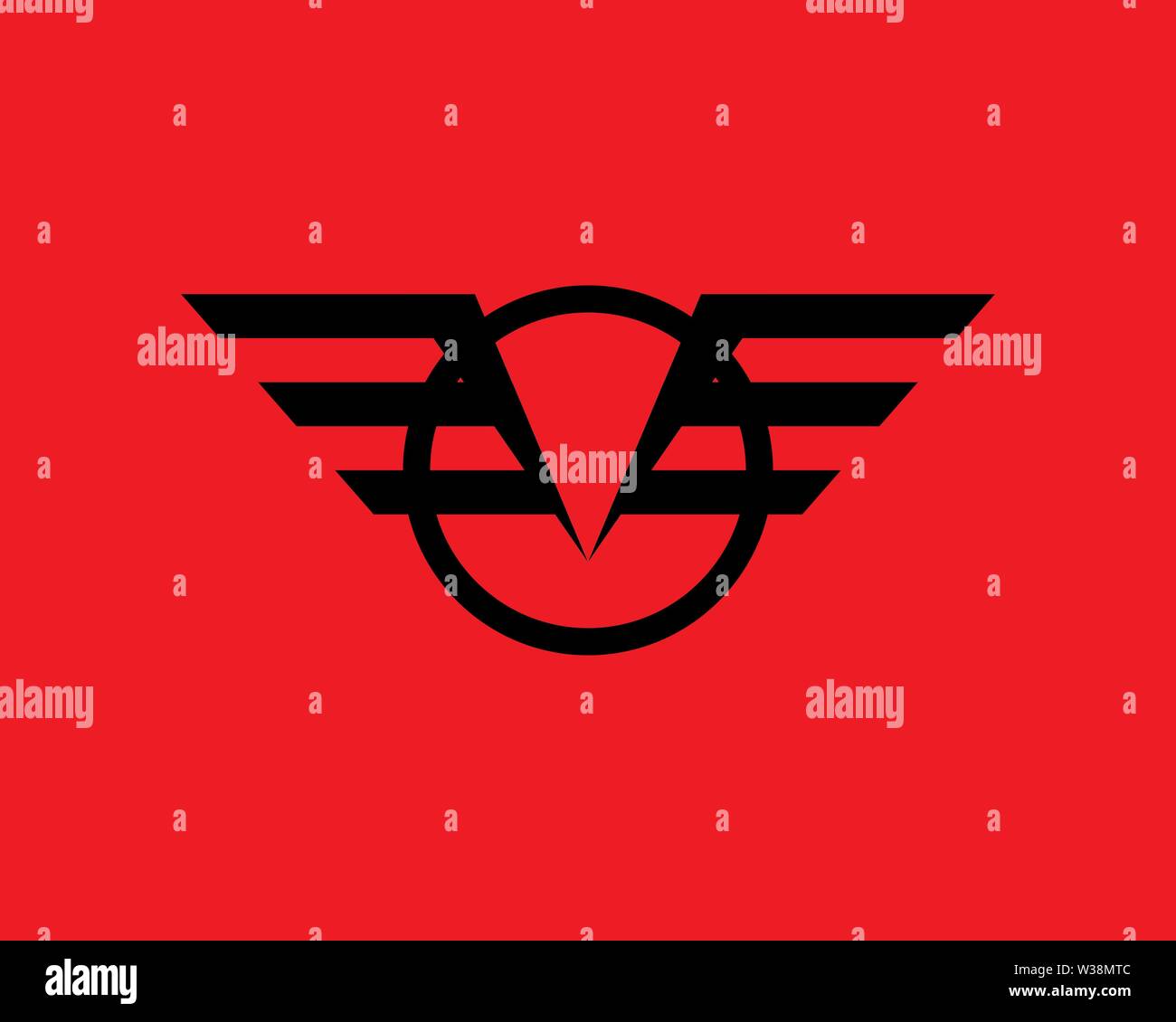 Falcon Wing Logo Template vector icon Stock Photo - Alamy