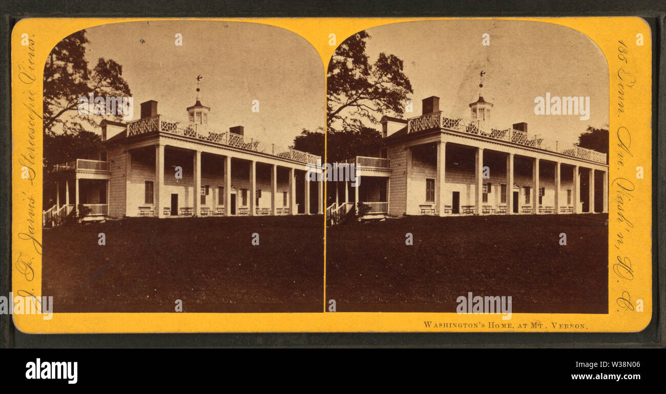 Washington's home, at Mt Vernon, by Jarvis, J F (John F), b 1850 Stock Photo