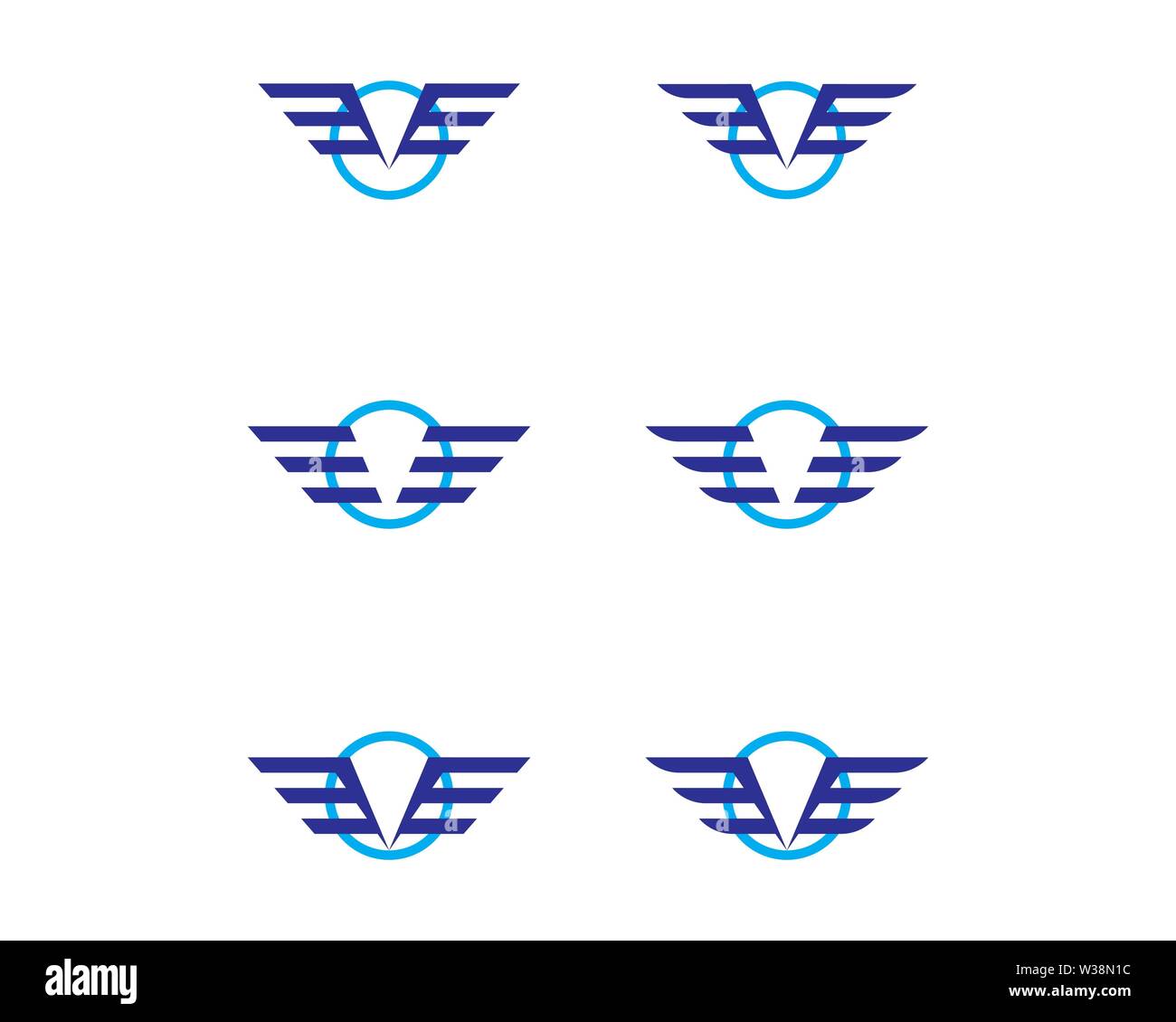 Falcon Wing Logo Template vector icon Stock Photo - Alamy
