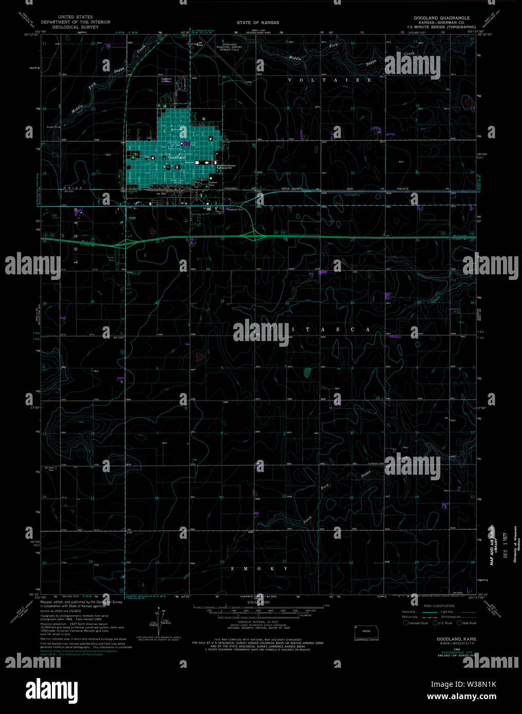 Goodland kansas map hi-res stock photography and images - Alamy