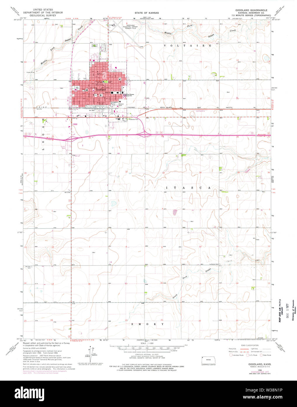 Goodland kansas map hires stock photography and images Alamy