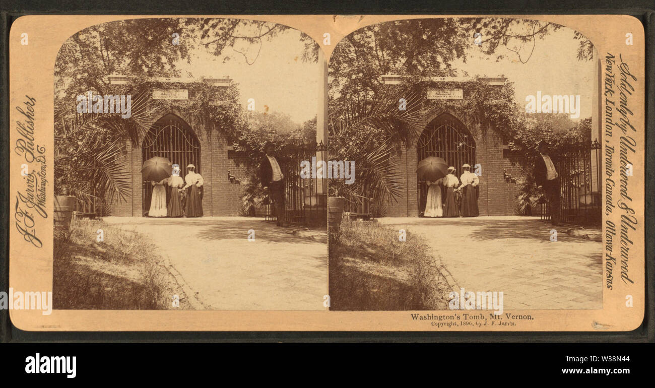 Washington's tomb, Mt Vernon, by Jarvis, J F (John F), b 1850 Stock Photo