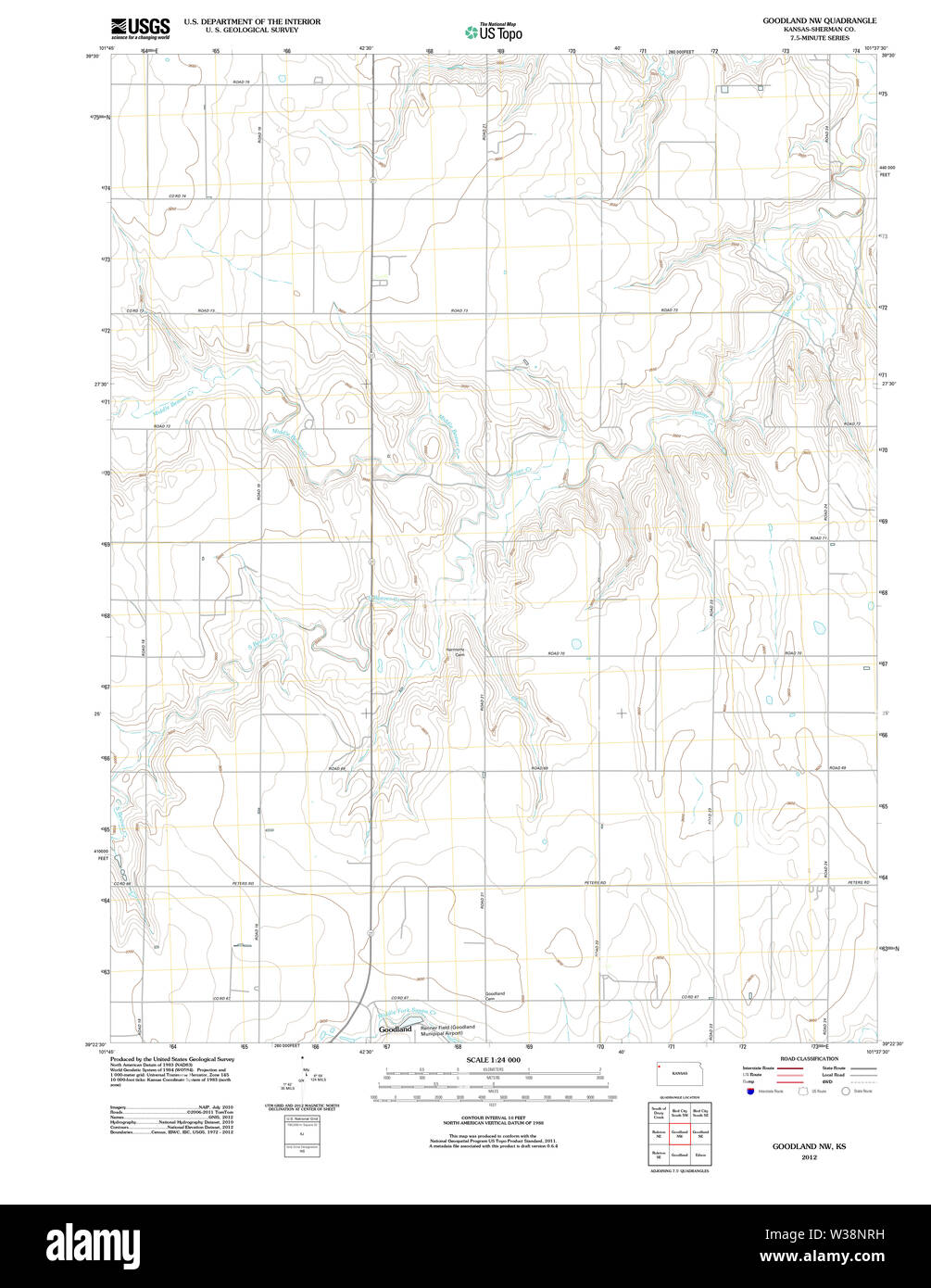 Goodland kansas map hires stock photography and images Alamy