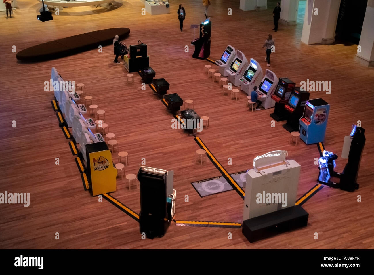 Main Hall With Japan Arcade Game Consoles At The Tropenmuseum The