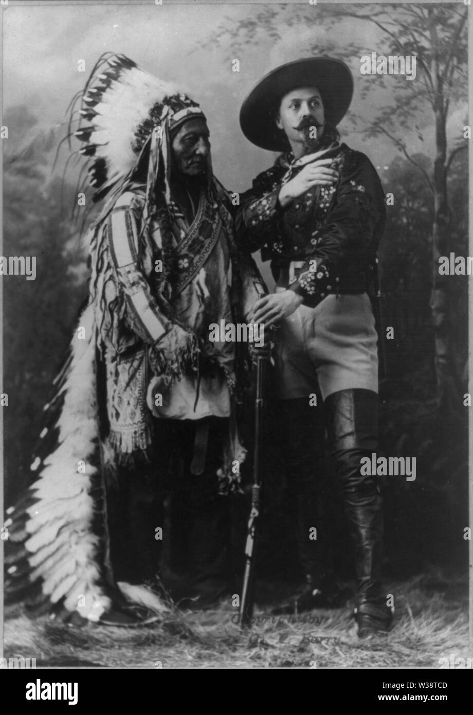 William Notman studios - Sitting Bull and Buffalo Bill (1895) original Stock Photo