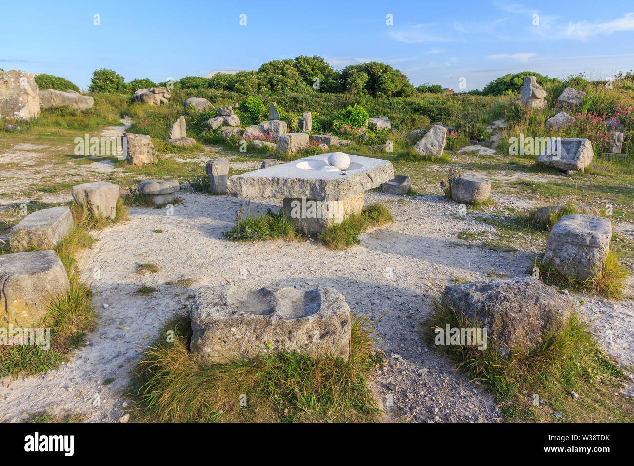 Isle of Portland, tout quarry stone sculpture park , near weymouth