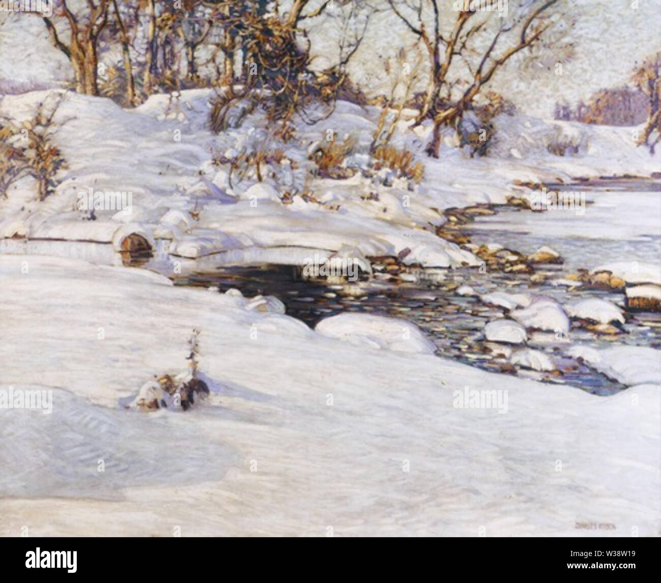 Winter Sunlight by Charles Rosen 1916 Stock Photo - Alamy
