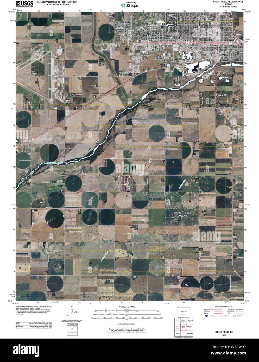 Great bend kansas map Cut Out Stock Images & Pictures - Alamy