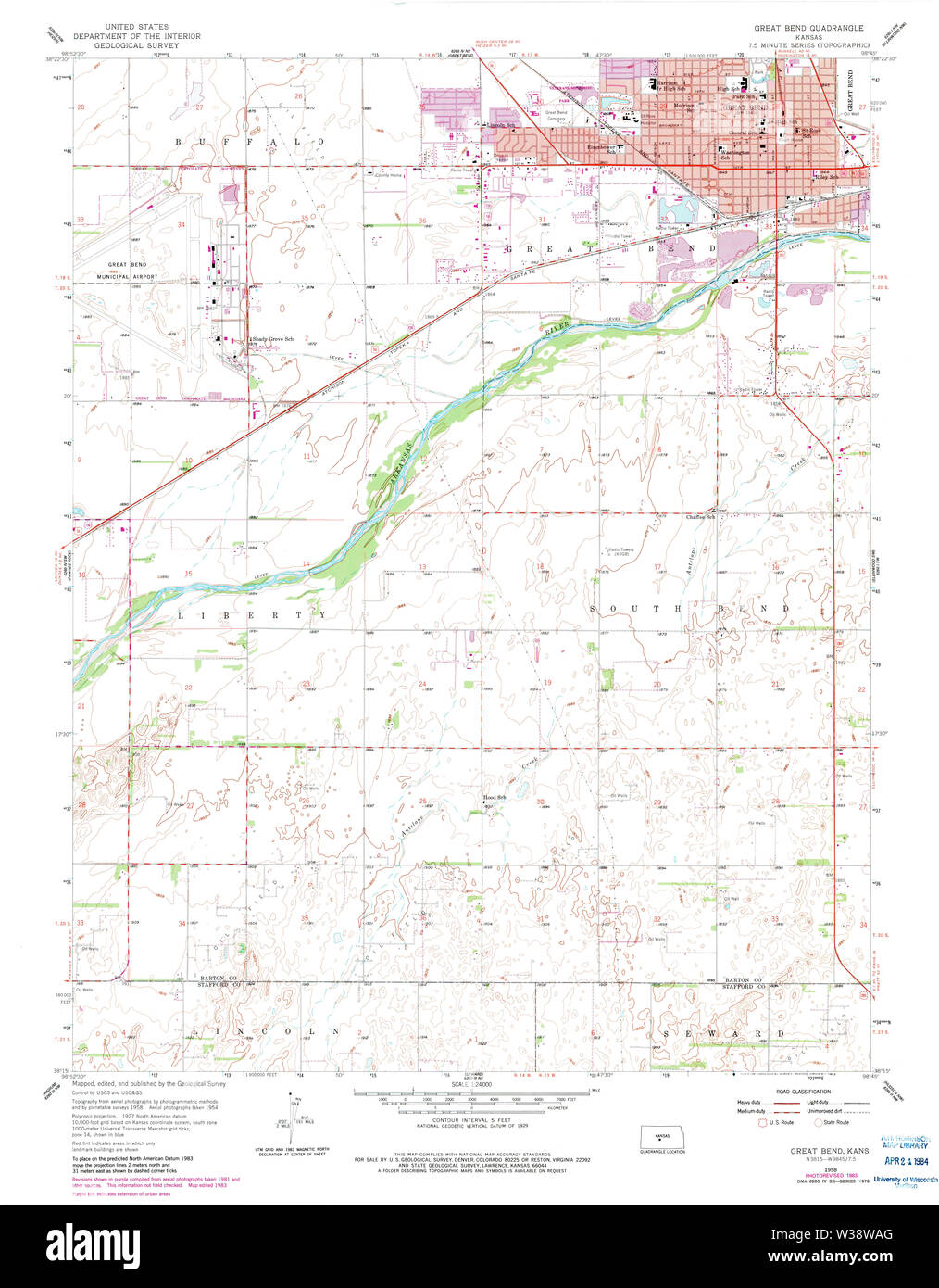 Great bend kansas map Cut Out Stock Images & Pictures Alamy